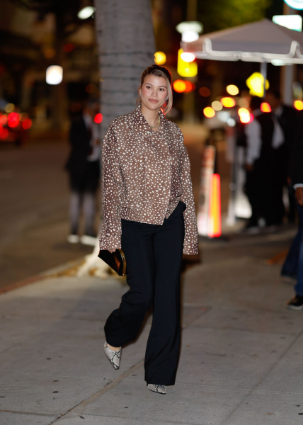 Sofia Richie Grainge Deer Print Jacket